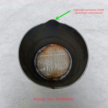 Vas slag merőkanál öntőgépekhez — átmérő 8–26 cm, kapacitás 0,25–17 kg, falvastagság 2–3 mm