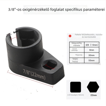 5 részes készlet: demontáló szerszám oxigén-szenzor hüvelyéhez, 22 mm