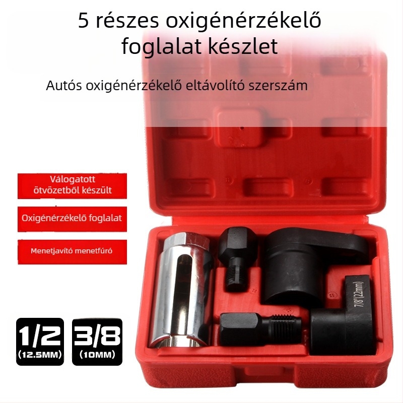 5 részes készlet: demontáló szerszám oxigén-szenzor hüvelyéhez, 22 mm