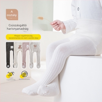 Bébi leggings állatmintával és csúszásgátló pöttyökkel