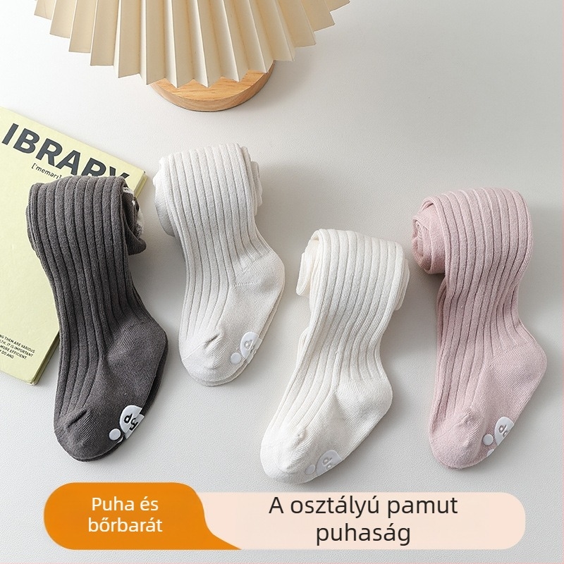 Bébi leggings állatmintával és csúszásgátló pöttyökkel