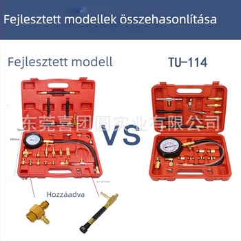 Fokozott üzemanyag-befecskendezési nyomásmérő TU-114, autódiagnosztikai eszköz, szénacél, tömeg 1,75
