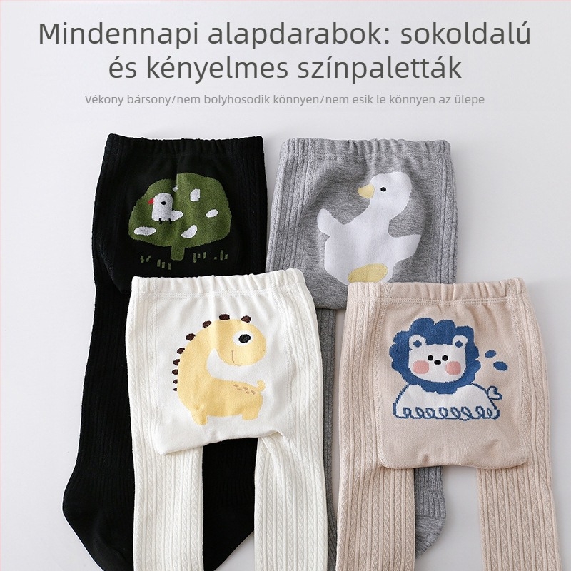 Lányoknak vékony fleece-béléssel bélelt leggings, fehér, őszi-téli, újszülötteknek 0-12 hónap