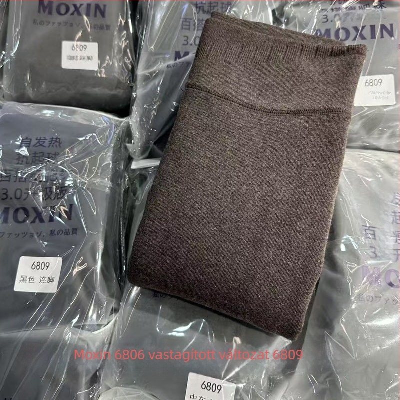 MoXin 6809 Vastagított verzió, 350 g fleece-béléses termosz leggings, enyhe nyomás, sokoldalú karcsúsító harisnya