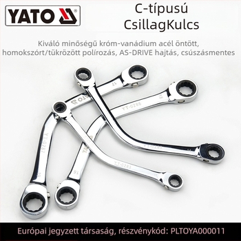 YATO kombinált csavarkulcs, 45# acélból