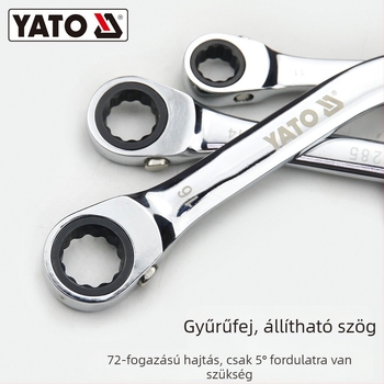 YATO kombinált csavarkulcs, 45# acélból