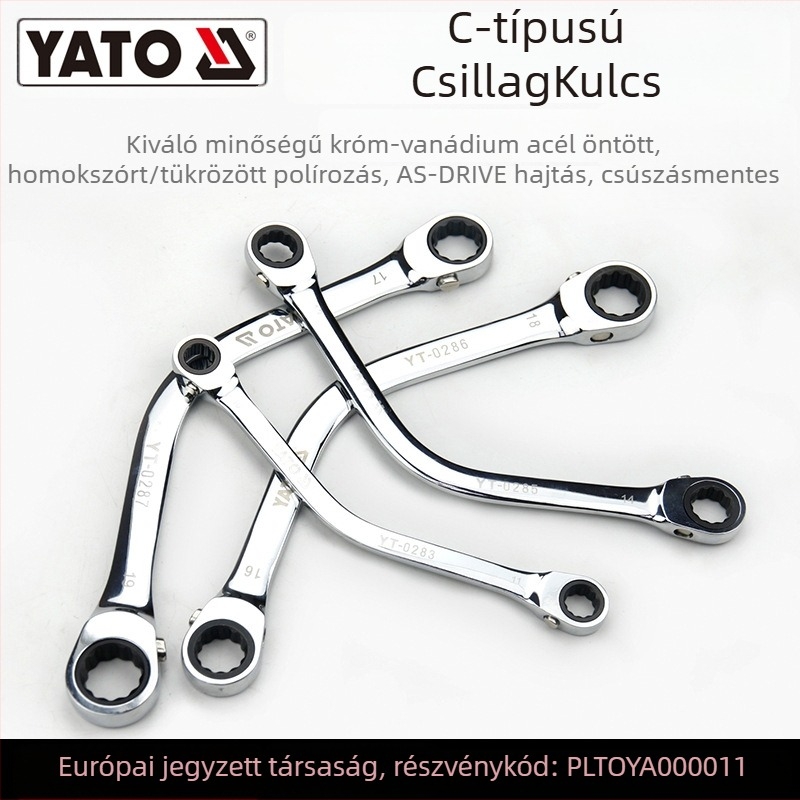 YATO kombinált csavarkulcs, 45# acélból