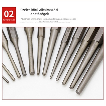 16 darabos punching chisels készlet hordozható roll táskával autójavításhoz