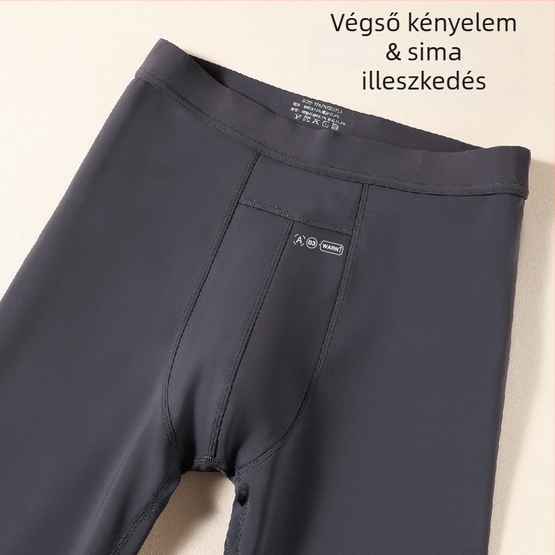 Férfi téli melegítőnadrág bársony bélésű, 80–90% nylon, dupla rétegű, varrat nélküli, vastag anyag 251–300 g/m²
