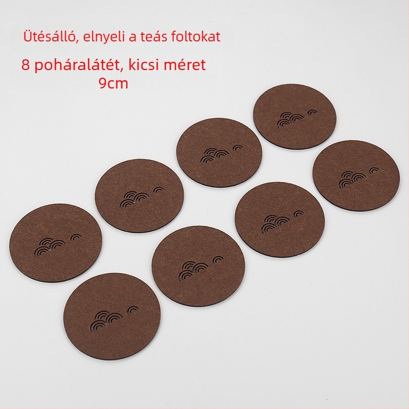 Kerek filcből készült teaalátét a teaceremóniához, hőszigetelő, csúszásmentes és nedvszívó