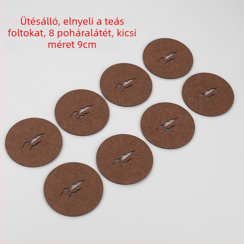 Kerek filcből készült teaalátét a teaceremóniához, hőszigetelő, csúszásmentes és nedvszívó