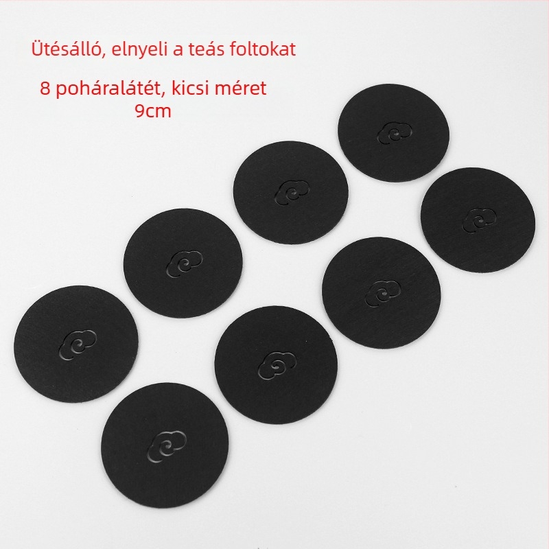 Kerek filcből készült teaalátét a teaceremóniához, hőszigetelő, csúszásmentes és nedvszívó