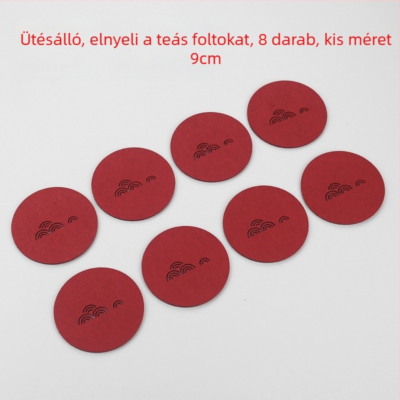 Kerek filcből készült teaalátét a teaceremóniához, hőszigetelő, csúszásmentes és nedvszívó