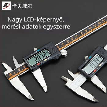 Kraftwell vernier tolómérő digitális kijelzővel, rozsdamentes acél