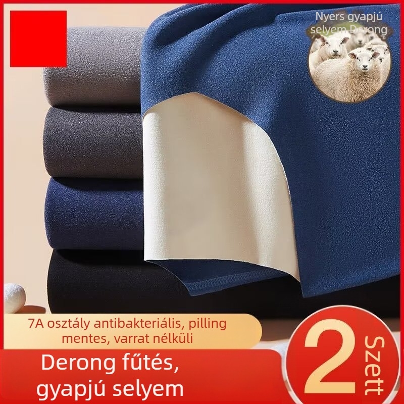 Férfi termo aláöltözet készlet, egyszínű, vastag fleece-béléses, felső és alsó rész, őszi–téli viselet