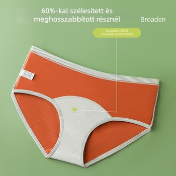 Női menstruációs fehérnemű pamutból, fő anyag 95% pamut, ágyéki bélés 95% pamut, középmagas derék, szivárgás elleni védelem