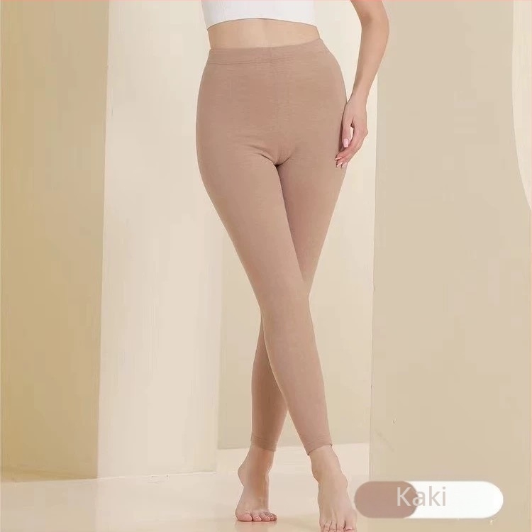 Női gyapjú-alapú termos leggings, magas derék, dupla réteg, erős melegség, elasztikusság, anti-pilling