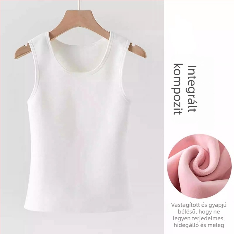 Női meleg ujjatlan termo felső fleece béléssel