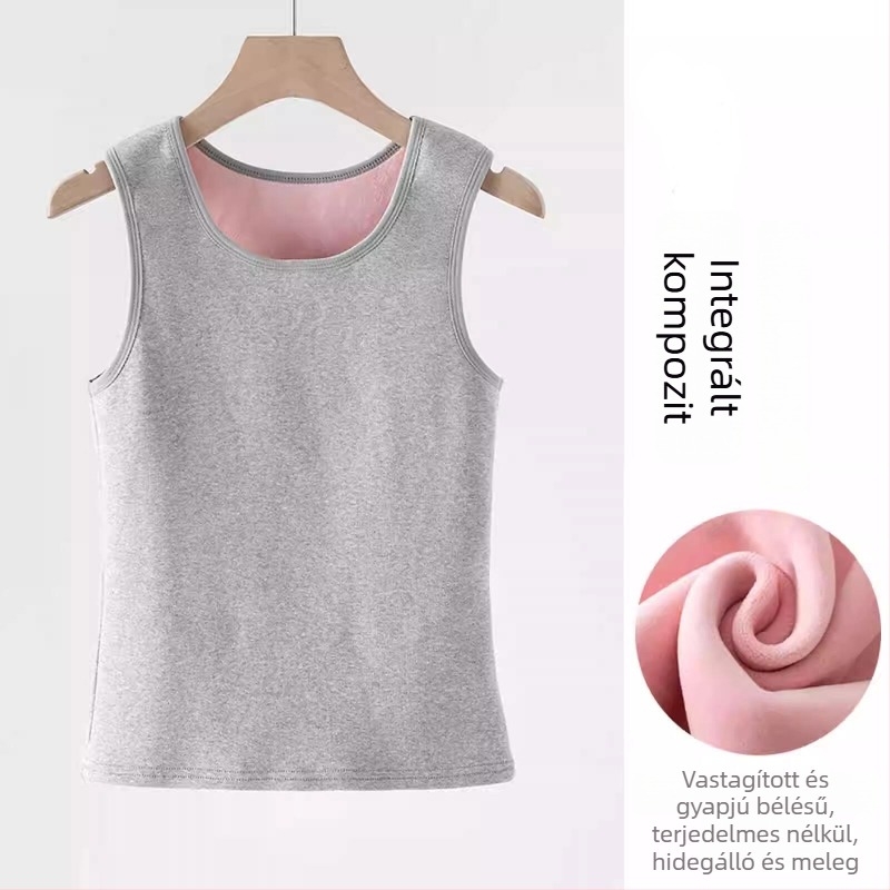 Női meleg ujjatlan termo felső fleece béléssel