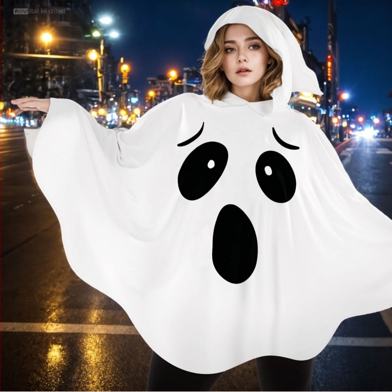 Kapucnis Halloween-szellem jelmez felnőtteknek — tökfej arcú cosplay, Han hans family, 2025 nyár