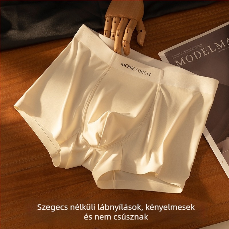 Férfi középső derekú boxeralsó, lélegző nylon, gyorsan száradó, antibakteriális