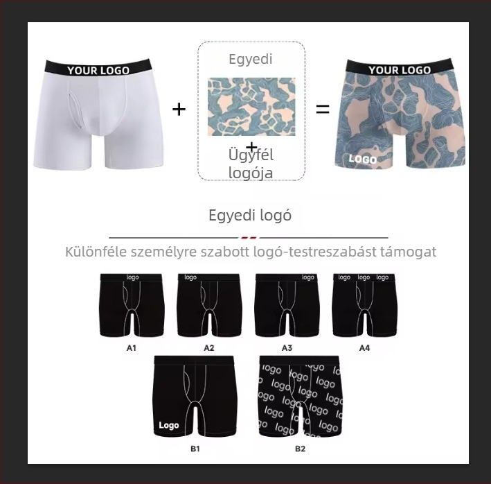 Férfi személyre szabott boxer brief poliészter anyagból
