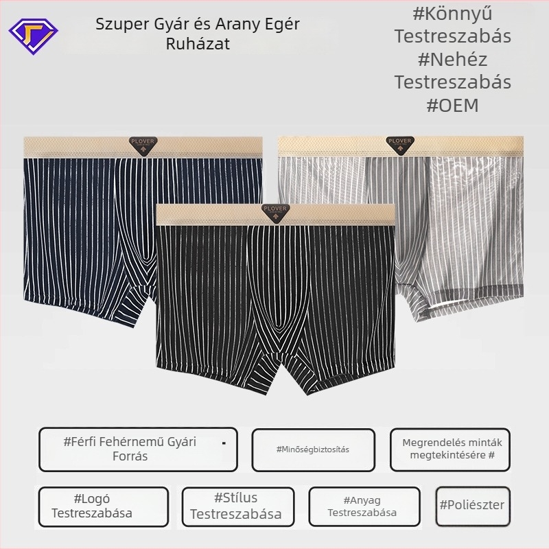 Férfi személyre szabott boxer brief poliészter anyagból