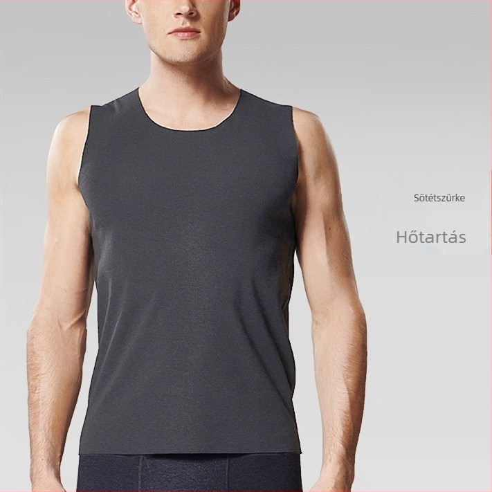 Férfi termo mellény, fleece béléssel, ujjatlan, kerek nyakú, vast poliészter szövet 201-250 g/m2