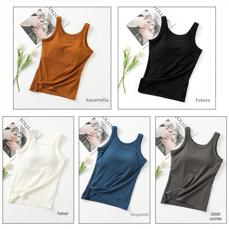Meleg mellény beépített kosár- és mellkas párnázással, viszkóz anyagból, vastagsága 251–300 g/m², fleece-bélés, kerek nyakú