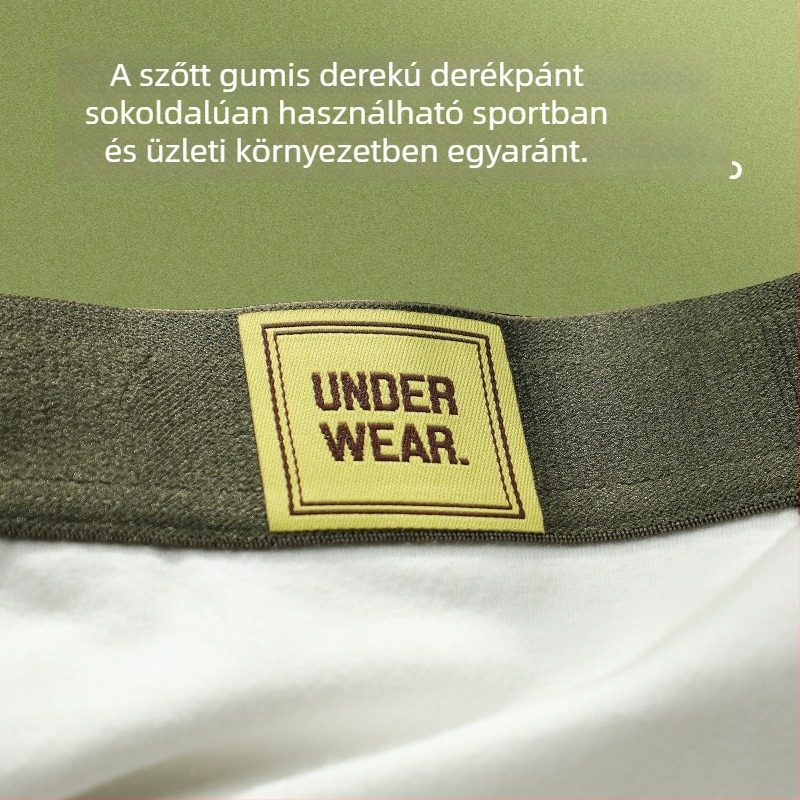 Férfi pamut alsónemű, 10A antibakteriális, lélegző, bőrbarát, középmagasságú boxer briefs, egyszínű vagy kamufláž