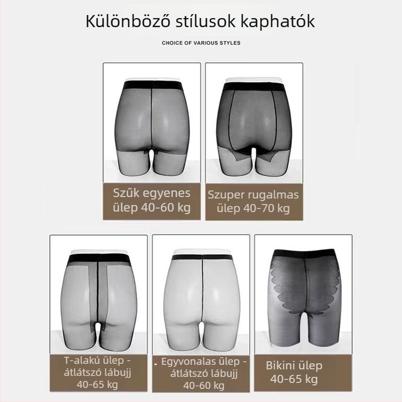 Női anti-snag harisnya, ultra vékony, átlátszó, nude/natural színekben, fekete, tartós