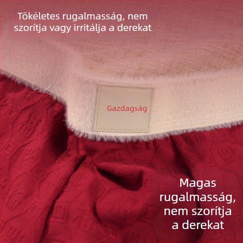 Piros férfi boxeralsó, egyszínű pamutból, lélegző, nagy méret