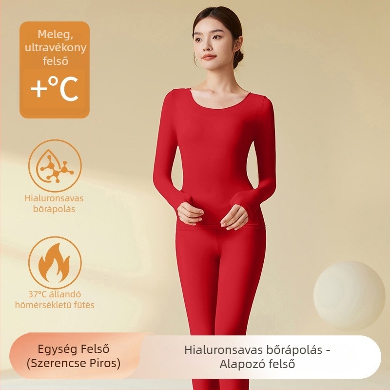 Női ultra vékony bázisréteg hyaluronsav bőrápoló anyaggal – melegítő felső és nadrág készlet