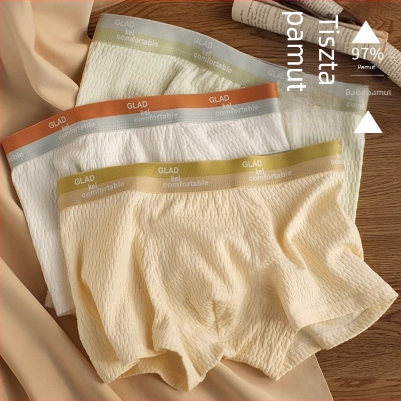 Pamut Class A antibakteriális boxer brief férfiaknak