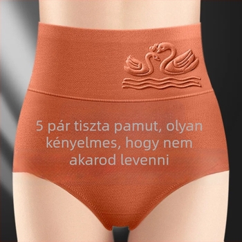 Női pamutból készült magas derekú alsónemű, antibakteriális, lélegző, hasi támasz, grafén antibakteriális