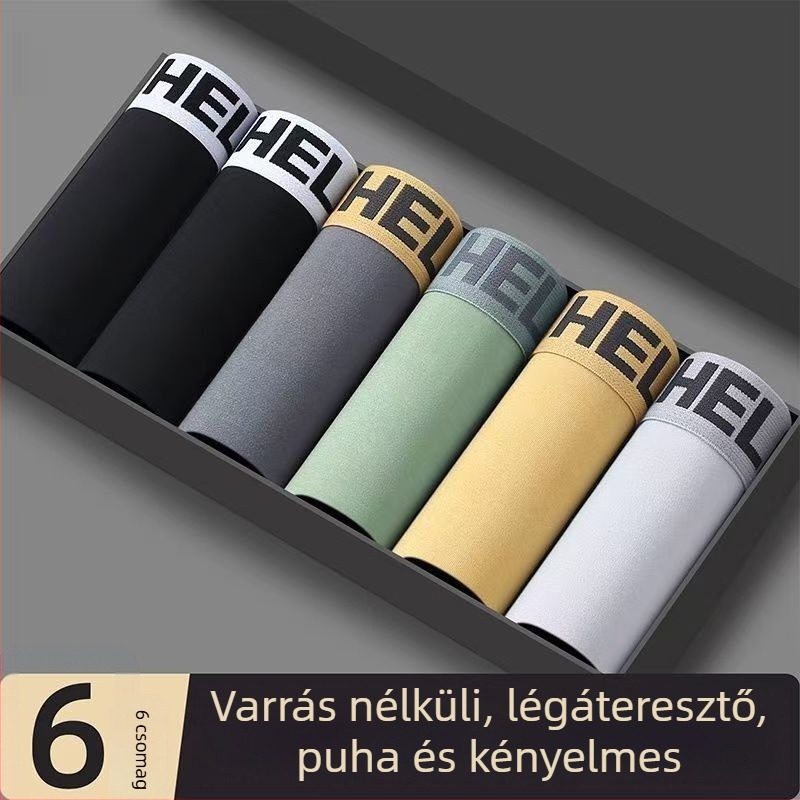 Férfi lélegző, nagyméretű boxeralsó, lazább szabásban, középiskolások számára