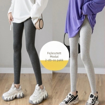 Női leggings, magas derék, háromnegyedes hossz, Modal rost 90–95%, közepes vastagság, laza szabás