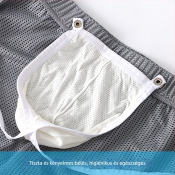 Férfi sportshortok, lélegző ice-silk hálóval, magas elasztikusság, levehető zseb