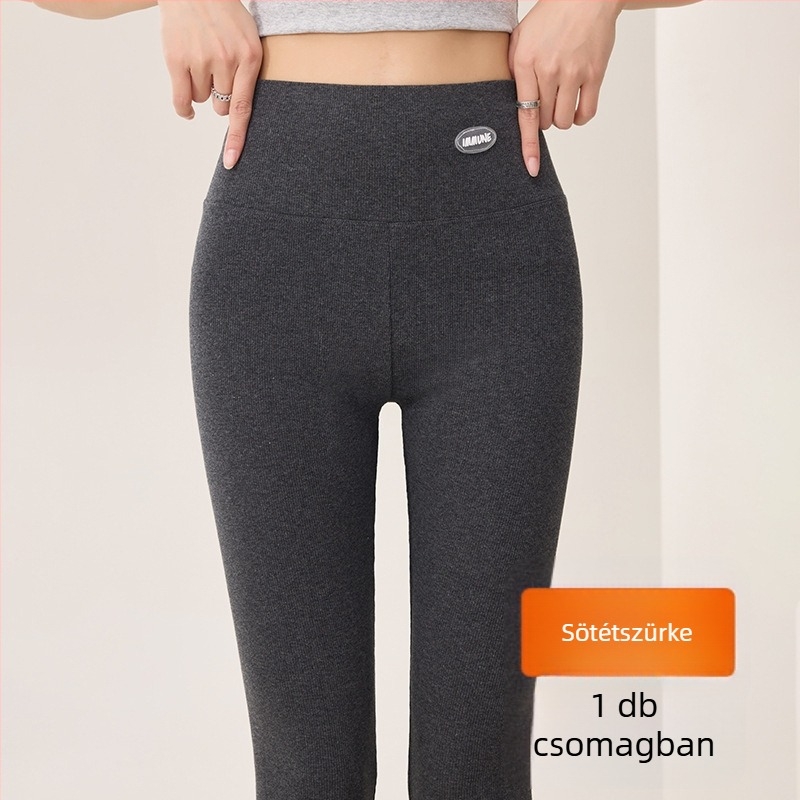 Pamut leggings elasztánnal, crop hossz, magas derék, fenékemelés, mikroelasztikus
