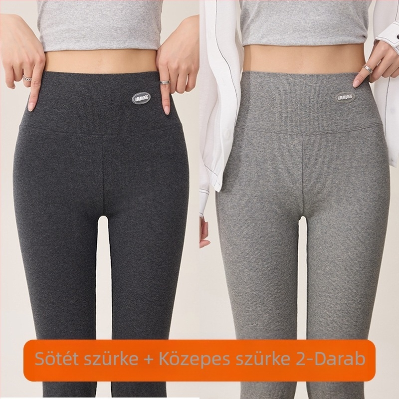 Pamut leggings elasztánnal, crop hossz, magas derék, fenékemelés, mikroelasztikus
