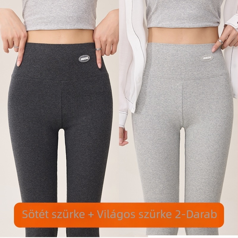 Pamut leggings elasztánnal, crop hossz, magas derék, fenékemelés, mikroelasztikus