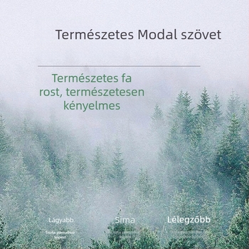 Férfi modal alapréteg hosszú ujjú felső, vékony, egyszínű
