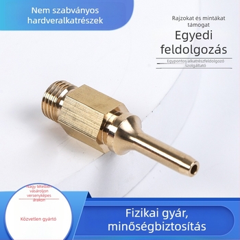 Univerzális forró ragasztópisztoly fúvóka, réz, 1 mm kis átmérőjű kimenet, hosszú vékony fúvóka, cserefúvóka