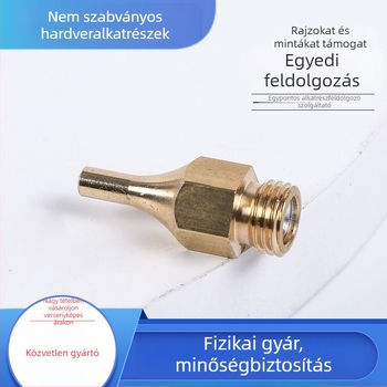 Univerzális forró ragasztópisztoly fúvóka, réz, 1 mm kis átmérőjű kimenet, hosszú vékony fúvóka, cserefúvóka