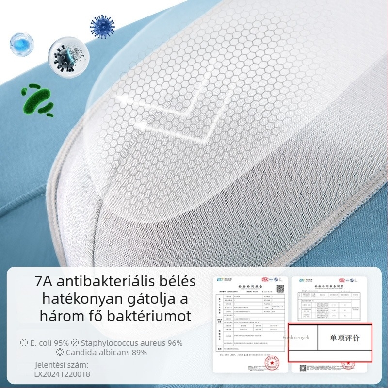 Férfi pamut boxer alsó, nagy méret, középmagas derekú, varrat nélküli, lélegző, antibakteriális