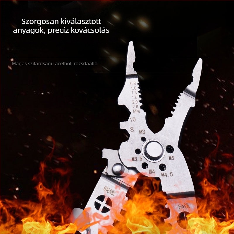 21 az 1-ben rozsdamentes acél vezeték-leválasztó fogó, elektromos szerelőknek, multifunkcionális eszköz