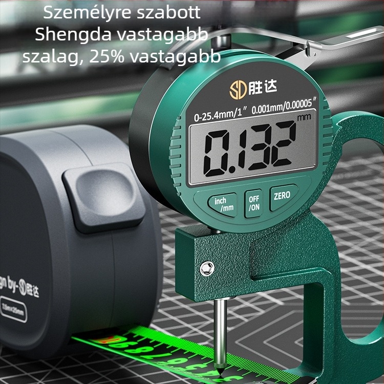 Shengda D36 Önszabályozó mérőszalag, 3 m hatótávolság, acél szalag
