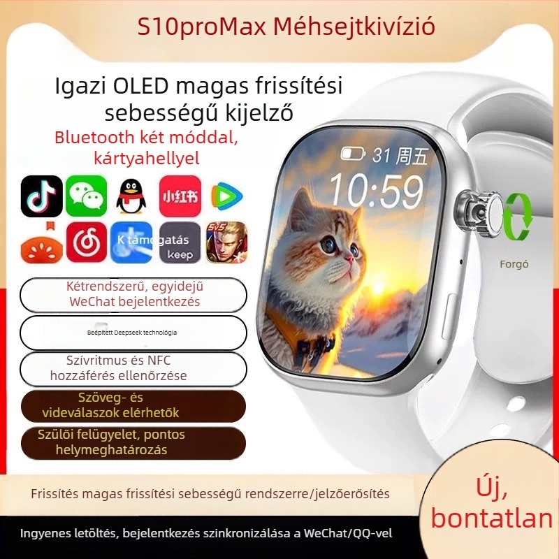 5G-s okosóra SIM-kártyával, AMOLED kijelző, 800 mAh-s akkumulátor, NFC és pulzusmérés