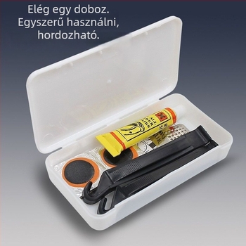 Kerékpár gumi javító készlet, javítószalag és ragasztófilmmel — Anyag: Egyéb; Termékkategória: Egyéb; Importált: Nem; Márka: Unique