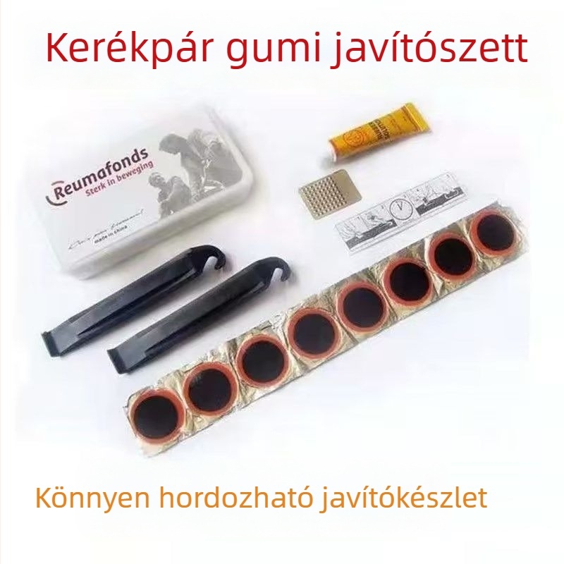 Kerékpár gumi javító készlet, javítószalag és ragasztófilmmel — Anyag: Egyéb; Termékkategória: Egyéb; Importált: Nem; Márka: Unique